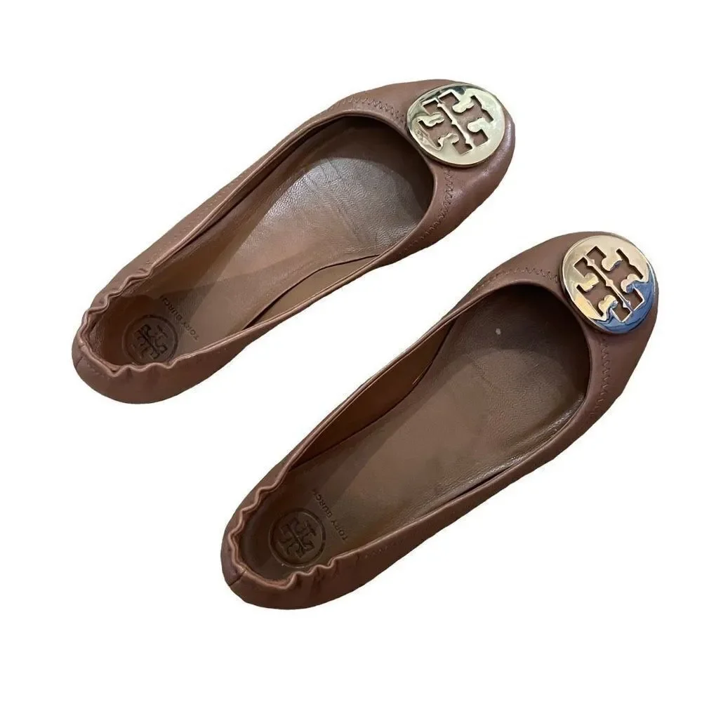 British tan Tory Burch flats size 7.5